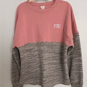 PINK Victoria's Secret Pink and Gray Sweatshirt